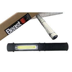 LAMPKA LED WARSZTATOWA MAŁA COB 2W + LED 1W 164MM MAGNET 3xAAA