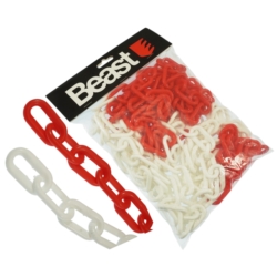 WARNING CHAIN 5M PVC