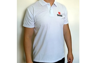KOSZULKA POLO LOGO BEAST SIZE:L  180CM WHITE