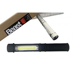 LAMPKA LED WARSZTATOWA MAŁA COB 2W + LED 1W 164MM MAGNET 3xAAA